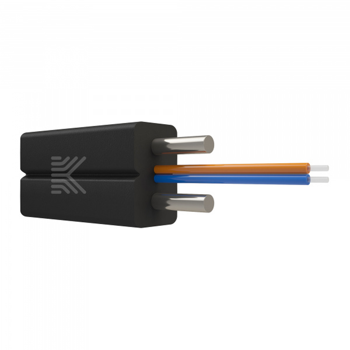 Дроп-кабель бабочка, 2 волокна G.657.A1, усиленный, чёрный